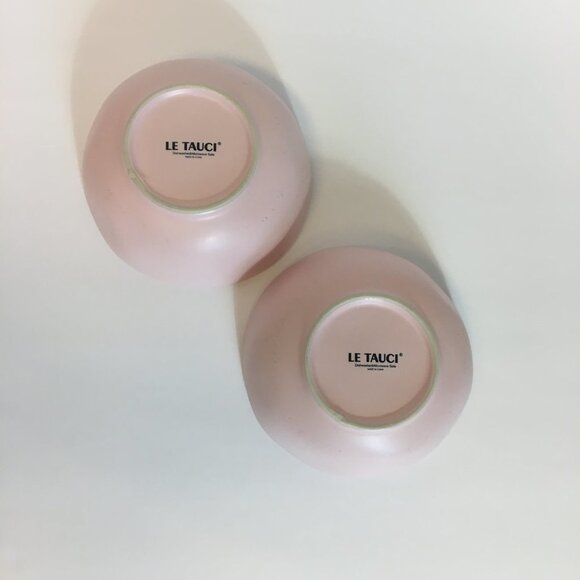 LE TAUCI Ceramic Cereal Soup Bowls Pink Blush 6” Diameter Set of 2 - Picture 6 of 11
